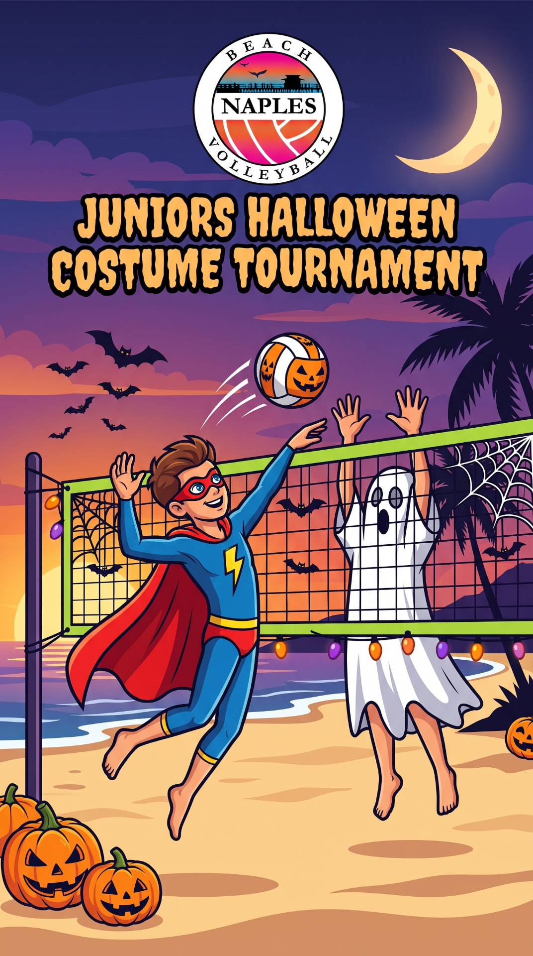 Juniors Halloween Costume Tournament flyer