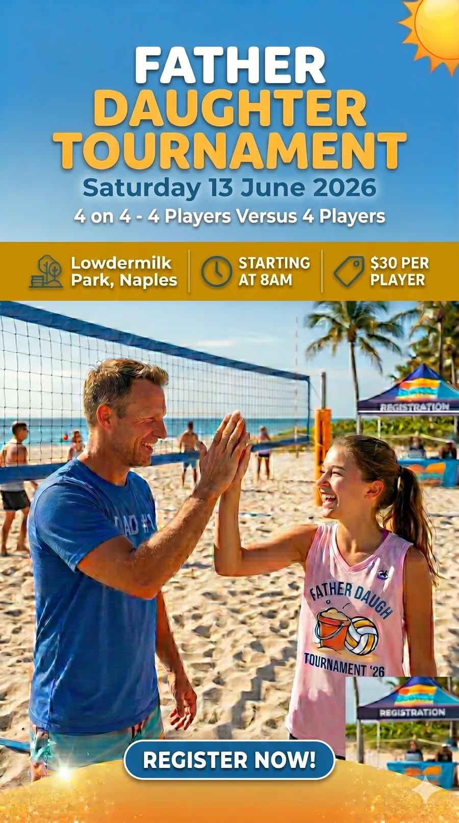Naples Father Daughter 4-on-4 Tourney flyer